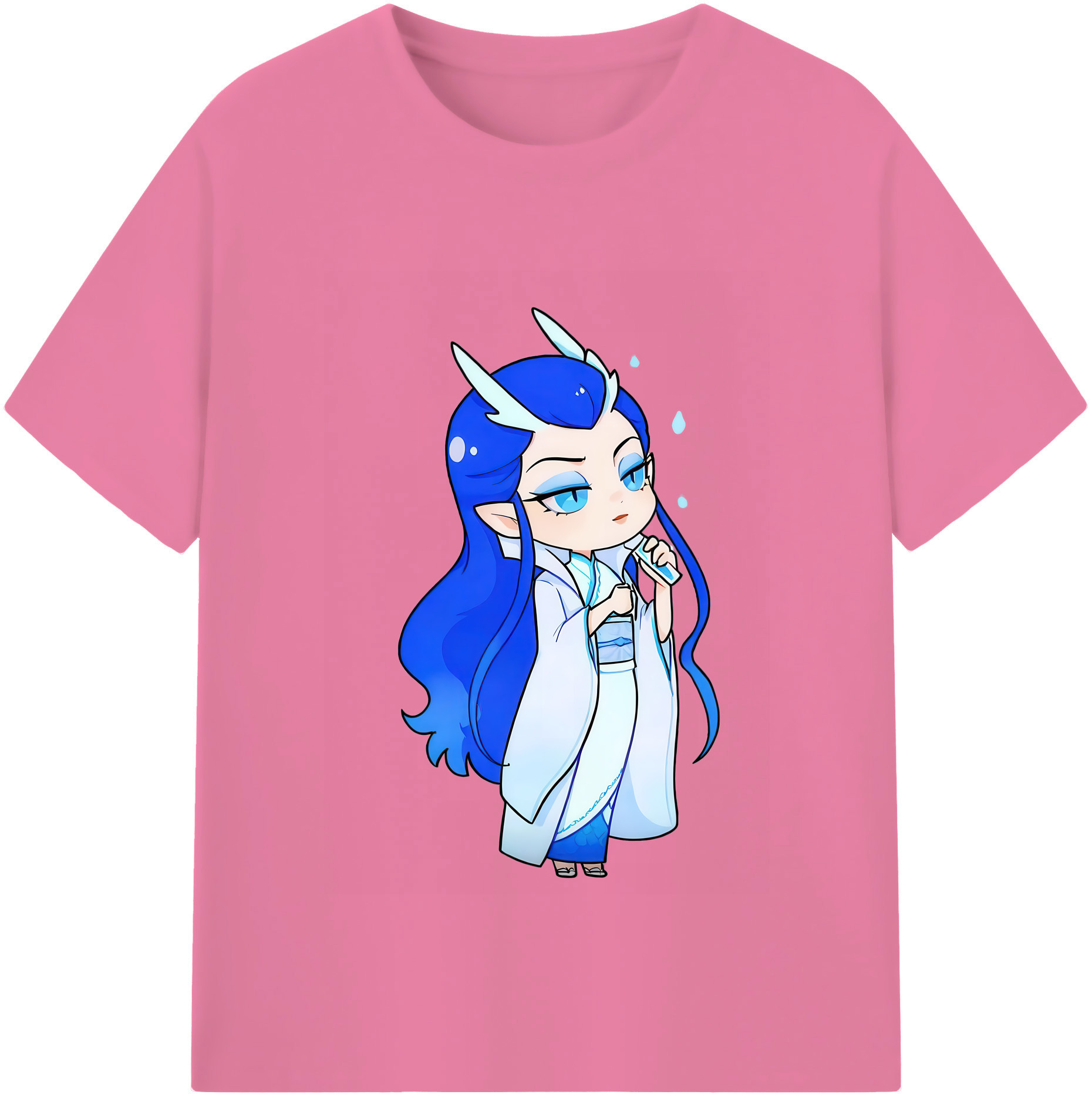 （画像用） Ne Zha 2 ナタ 魔童の大暴れ 綿100％半袖Tシャツ（フロントプリント）